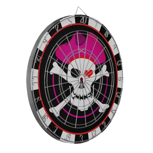 Captain Grace Dartboard & Pirates Flag, Skull-Spie Dartscheibe (Vorderseite Links)