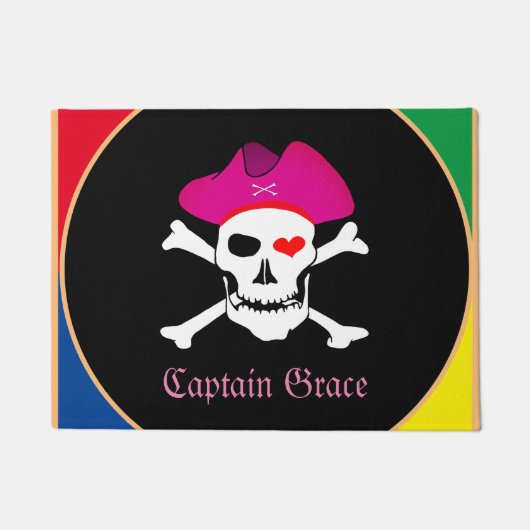 Captain Grace - Pirate House matt, Pirates Flag Fußmatte (Vorderseite)