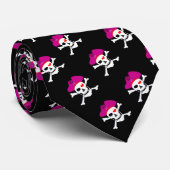 Captain Grace, Pirate Mode, Black Pirates Flag Krawatte (Gerollt)