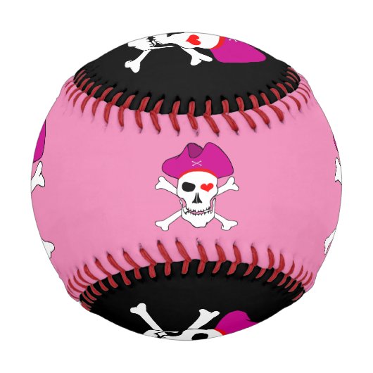 Captain Grace & Pirates Flag / Piratensport Pink Baseball (Rückseite)