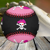 Captain Grace & Pirates Flag / Piratensport Pink Baseball