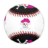 Captain Grace & Pirates Flag / Piratensport Weiß Baseball (Rückseite)