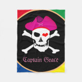 Captain "Grace" & Pirates - Schatzinsel /Girls Fleecedecke (Vorderseite)