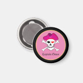 Captain "Grace" & Pirates - Schatzinsel /Mädchen Magnet (Vorderseite/Rückseite)