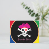 Captain "Grace" & Pirates - Schatzinsel /Mädchen Postkarte (Stehend Vorderseite)