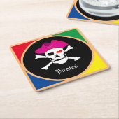 Captain "Grace" & Pirates - Schatzinsel /Mädchen Rechteckiger Pappuntersetzer (angewinkelt)