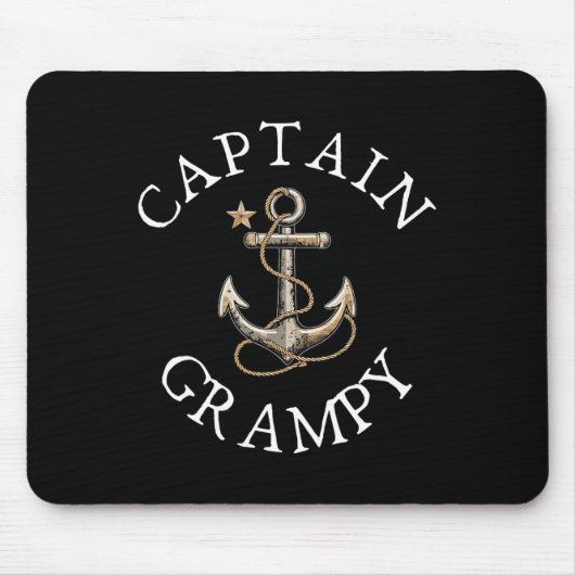 Captain Grampy Boot Segeln Booten Vintage Anker Mousepad (Vorne)