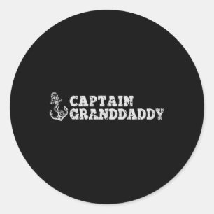 Captain Granddaddy Segelboot Anchor Spaß Runder Aufkleber