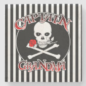 Captain Grandma Marble Stone Untersetzer (Vorderseite)