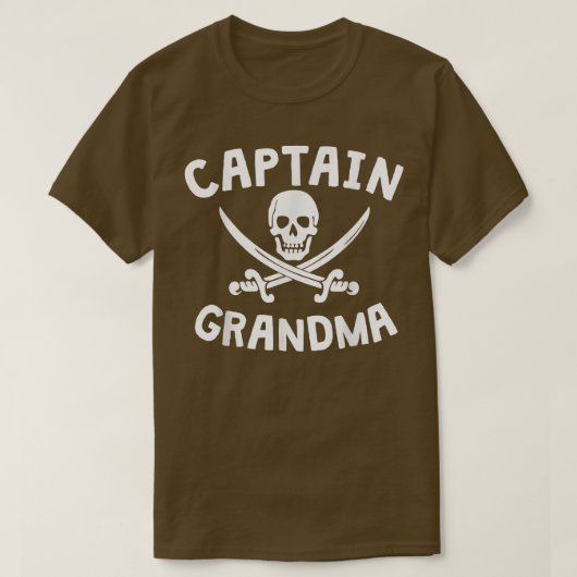 Captain Grandma Pirate Funny  T-Shirt (Design vorne)