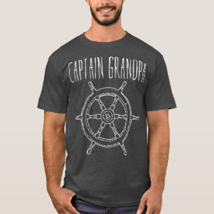 Captain Grandpa Funny Boating Tshirt Mens Boat