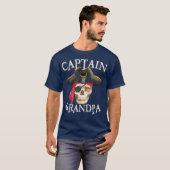 Captain Grandpa Halloween Skull Pirate Hat T-Shirt (Vorne ganz)