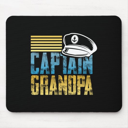 Captain Grandpa - Kapitän Hat segeln - Boot Lover Mousepad (Vorne)