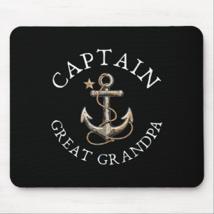 Captain Great Opa Boat Segelboot Vintag Mousepad