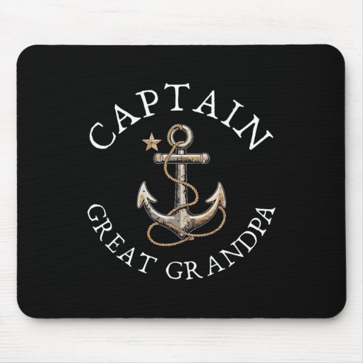Captain Great Opa Boat Segelboot Vintag Mousepad (Vorne)