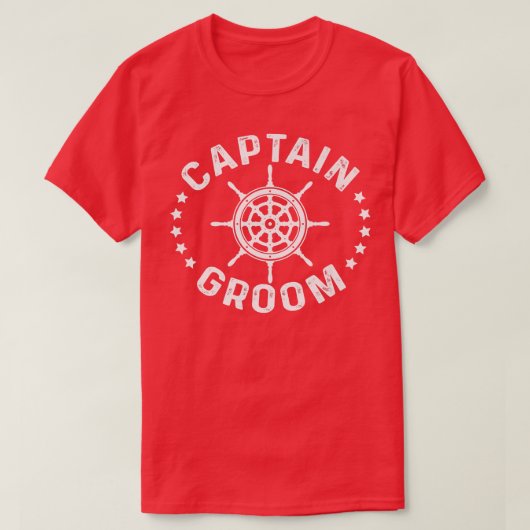 Captain Groom Sailboat Sailship Segelschiff Saili T-Shirt (Design vorne)