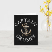 Captain Grumpy Boat Segelboot Vintager Anker Karte (Gelbe Blume)