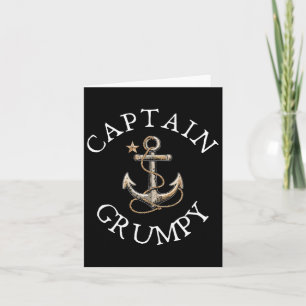 Captain Grumpy Boat Segelboot Vintager Anker Karte