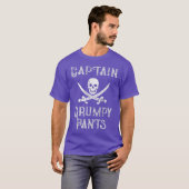 Captain Grumpy Pants Personalisiert Pirate Pontoon T-Shirt (Vorne ganz)