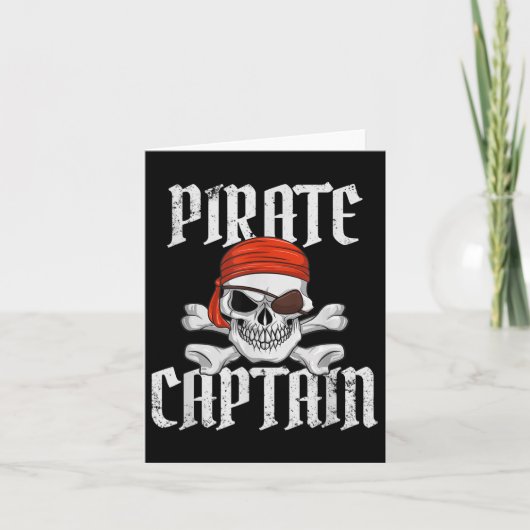 Captain Halloween Skull & Crossbones Pi Karte (Vorderseite)