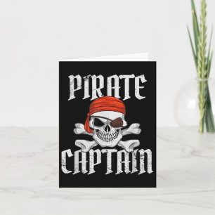 Captain Halloween Skull & Crossbones Pi Karte
