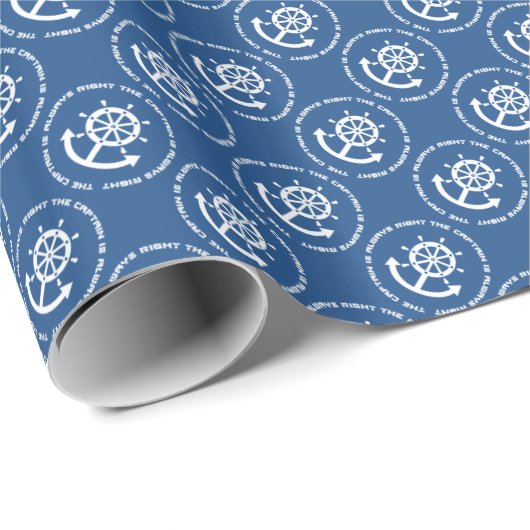 Captain hat immer recht geschenkpapier (Rolleneckpunkt)