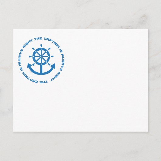 Captain hat immer recht postkarte (Vorderseite)