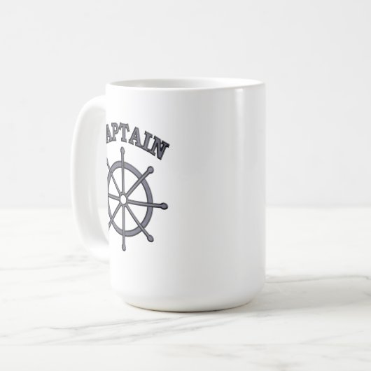 Captain Helm Nautical 15oz Kaffeetasse (Vorderseite Links)