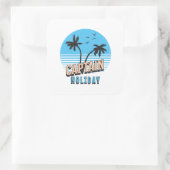 Captain Holiday Quadratischer Aufkleber (Tasche)