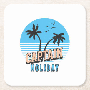 Captain Holiday Rechteckiger Pappuntersetzer