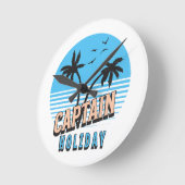 Captain Holiday Runde Wanduhr (Winkel)