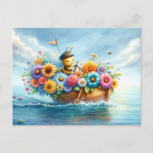 Captain Honeybee's Floral Flotilla Postkarte (Vorderseite)