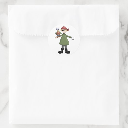 Captain Hook Runder Aufkleber (Tasche)