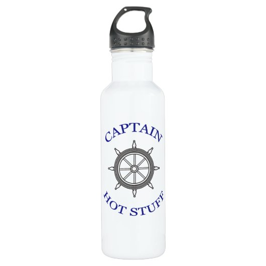 "Captain Hot Stuff" Edelstahlflasche (Vorderseite)