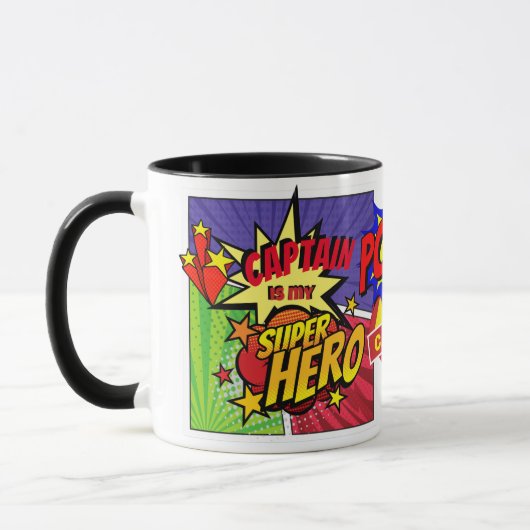CAPTAIN ist mein Personalisiertes COMIC HERO Tasse (Links)