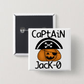 Captain Jack=O Halloween-Hemden und -Geschenke Button (Vorne & Hinten)