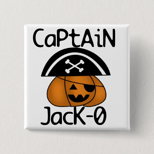 Captain Jack=O Halloween-Hemden und -Geschenke Button (Vorderseite)