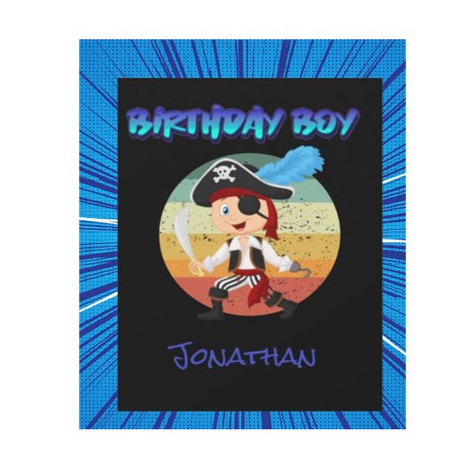 Captain Jack Pirate Birthday Invite Card! Mitteilungskarte