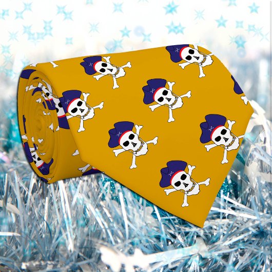 Captain Jack, Pirate Mode, Gold Pirates Flagge Krawatte