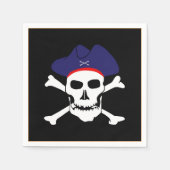 Captain Jack & Pirate, Piratenflagge /Schatz Serviette (Vorderseite)
