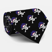 Captain Jack, Piratenmode, Black Pirates Flagge Krawatte (Gerollt)