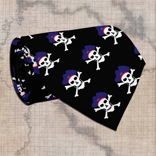 Captain Jack, Piratenmode, Black Pirates Flagge Krawatte
