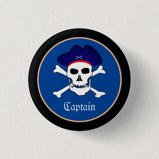Captain Jack & Pirates Flag, Pirate / Jungs Party Button (Vorderseite)