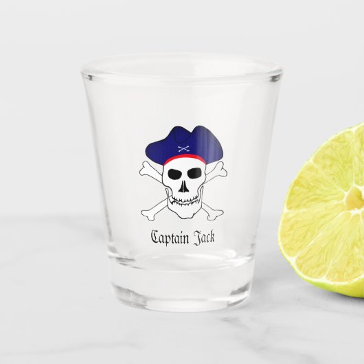 Captain Jack & Pirates Flag, Skull / Party Drinks  Schnapsglas (Vorderseite)