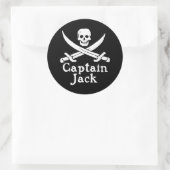 Captain Jack Runder Aufkleber (Tasche)