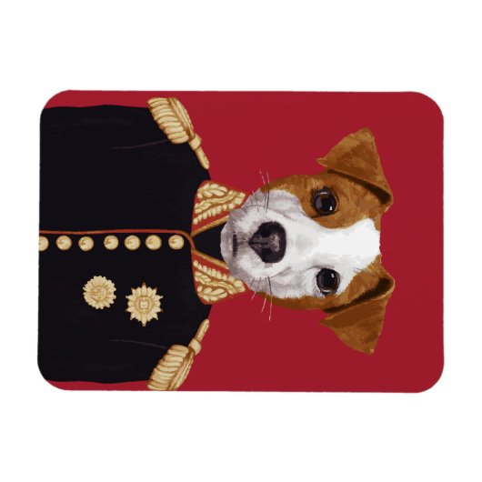 Captain Jack Russell Magnet (Horizontal)