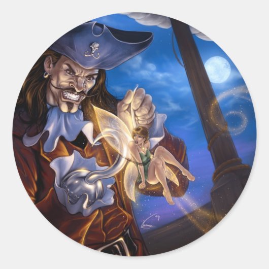 Captain James Runder Aufkleber (Vorderseite)