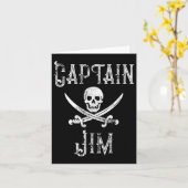 Captain Jim Vintag Personalisiert Pirate Skull Boa Karte (Gelbe Blume)