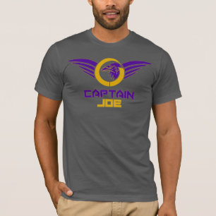Captain Joe Jersey Tshirt - Schwarz