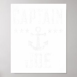 Captain Joe - Retro Personalisiertes nautisches Bo Poster
